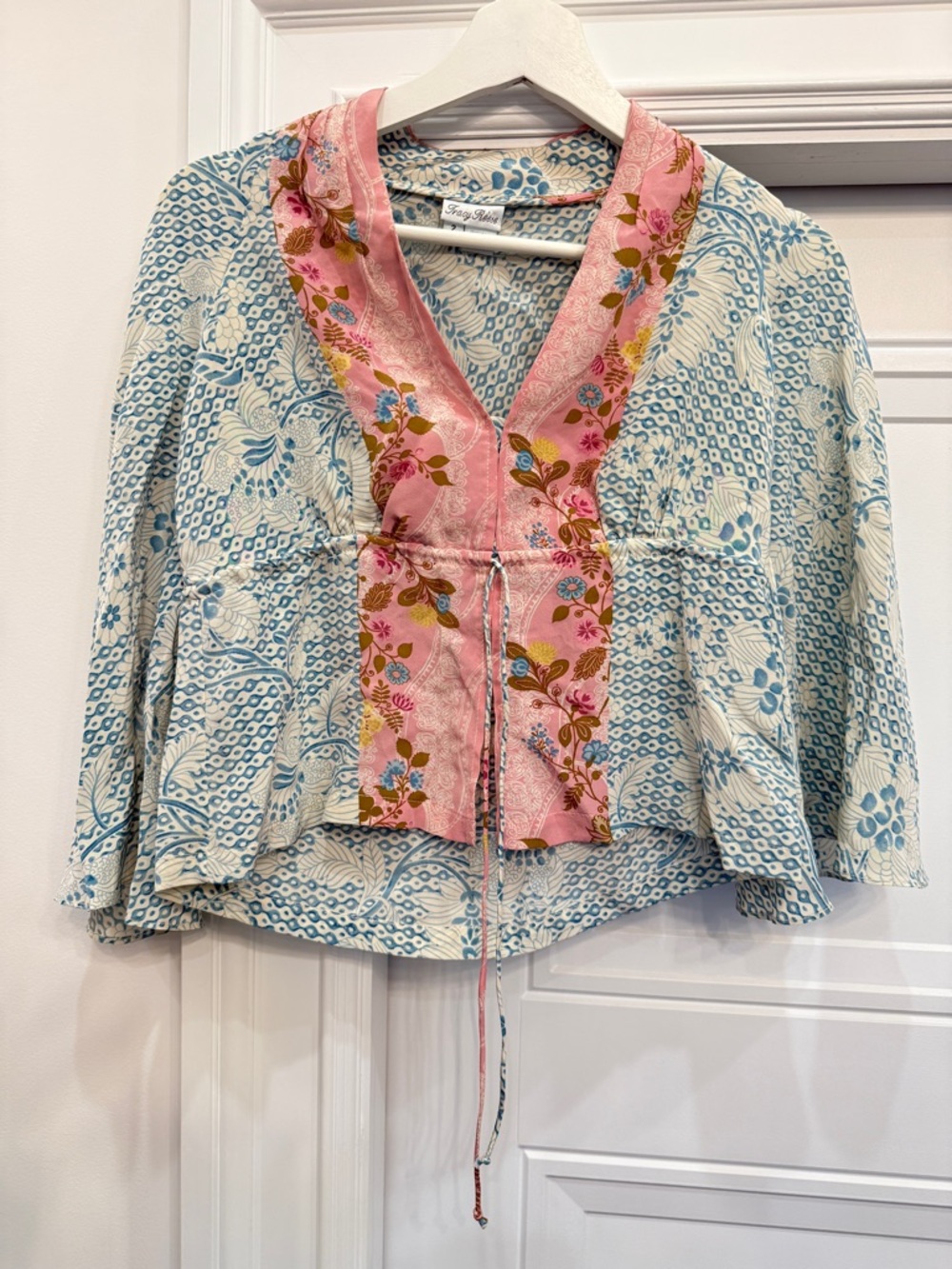 VINTAGE TRACY REESE Y2K 2000s 100% SILK BLOUSE FLOWY 2